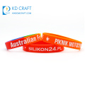 Supply eco-friendly custom logo printed silicone wristband for promotion